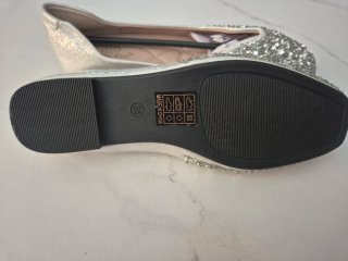 Bailarinas plateadas con brillos