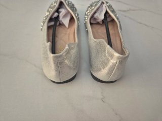 Bailarinas plateadas con brillos
