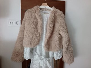 Vestido novia disfraz de encaje blanco talla XLL