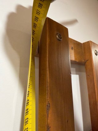 Perchero de entrada de madera con tela