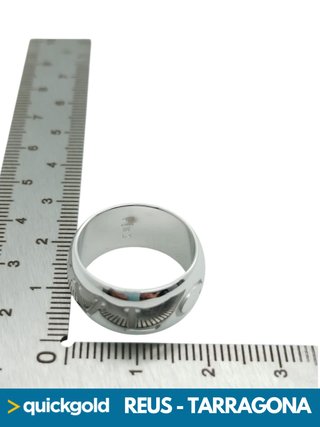 040-01-00792 ANILLO ORO BLANCO 18K TIPO BULGARI