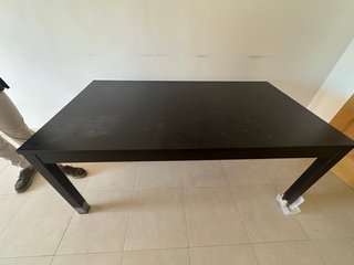 Mesa comedor extensible madera negra