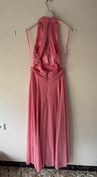 Vestido largo rosa fiesta
