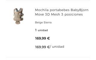 Mochila portabebés BabyBjorn Move 3D Mesh