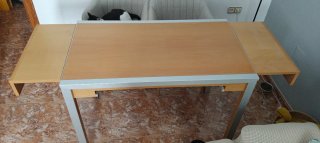 Mesa extensible madera y metal