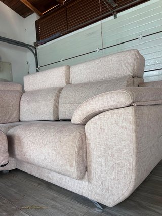 Sofá beige tela 3 plazas
