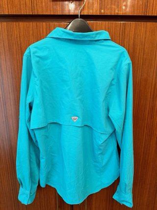 Camisa Columbia PFG Turquesa Talla S