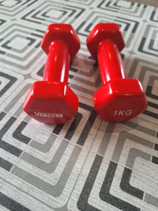 Mancuernas Vinilo VENCEDE 1kg (Pareja)