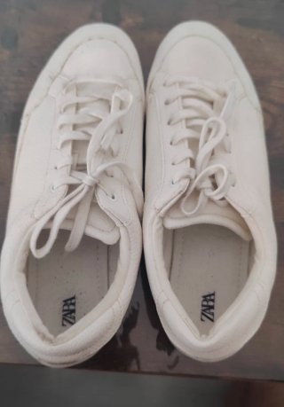 Zapatos Zara Mujer Talla 39 Blancos