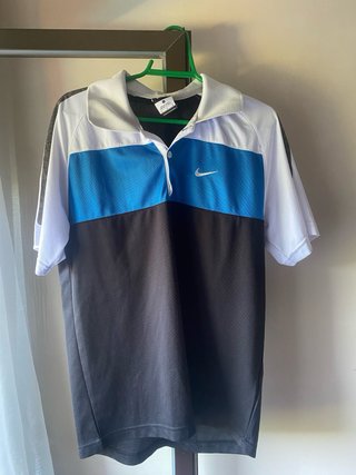 Polo Nike Hombre Blanco/Azul/Negro