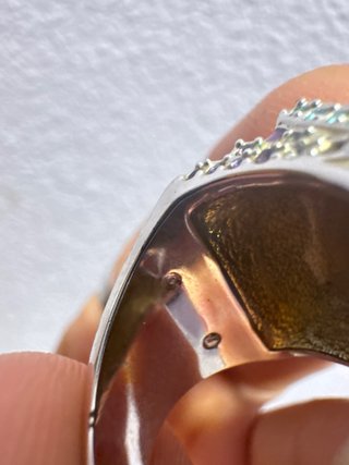 Anillo Swarovski Negro y Plateado