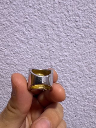Anillo Swarovski Negro y Plateado