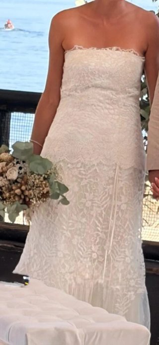 Vestido de Novia Charo Peres Encaje Semicola