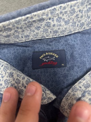 Camisa Paul & Shark Azul Estampada