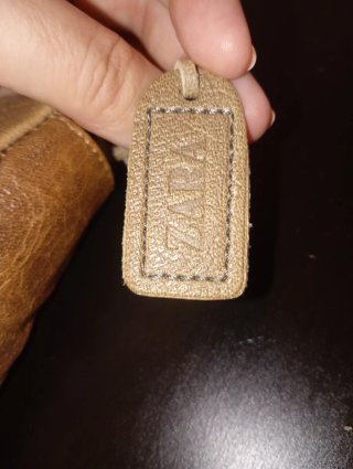 Bolso piel zara tonos nude