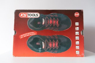 Zapatos Seguridad KS Tools S1P Talla 42 Negros/Roj