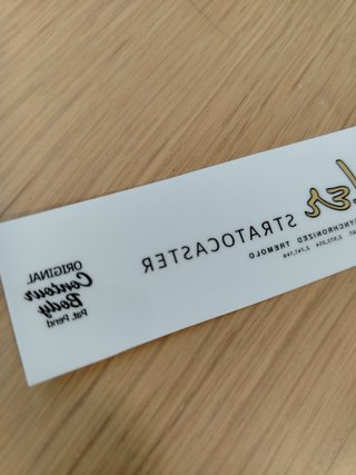 Decal Fender Stratocaster 1961-1962 Gold - Mirror