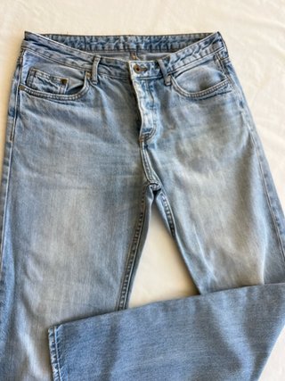 Pantalones vaqueros azules.De largo:101cm