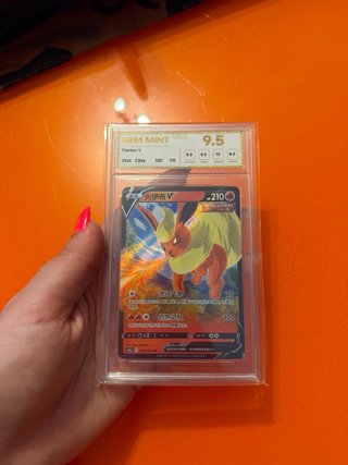 Pokemon Flareon V Carta Graduada Gem Mint 9.5