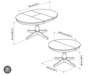 Tavolo Ikea Ingatorp bianco con 2 sedie in regalo