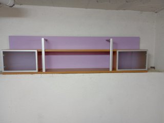 Estantería Mueble Habitación Madera y Cristal