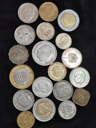 Lote 20 monedas del mundo - Turquía, Marruecos