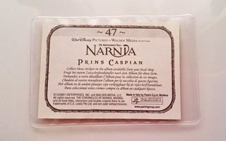 Cromo 47 Narnia El Príncipe Caspian