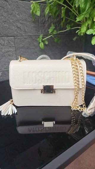 Borsa  modello Moschino donna bianca