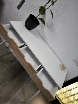 Escritorio Nórdico Blanco y Madera