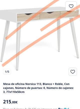 Escritorio Nórdico Blanco y Madera