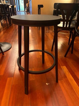 Lote 2 Taburetes Bajos Madera Estilo Thonet