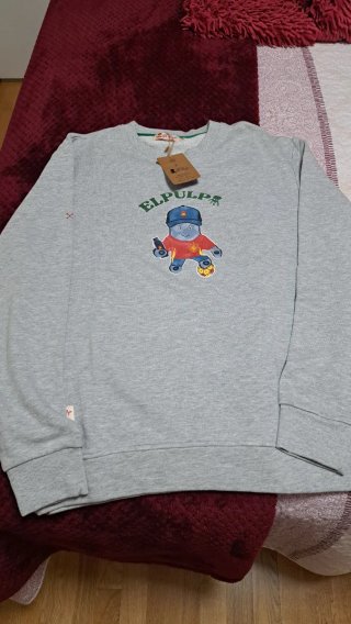 Sudadera El Pulpo Gris Talla M