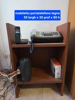 Mobiletto Legno per Telefono e Fax