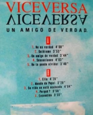 Vinilo Viceversa Un Amigo de Verdad