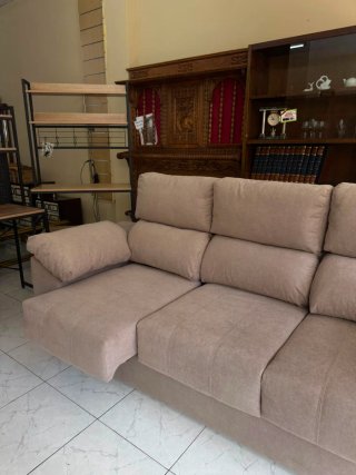 Sofá Cama Beige Deslizante