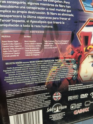 dvd neon genesis evangelion - the end of evangelion - buen estado