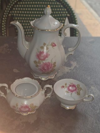 3 piezas Té Porcelana Alemana Mitterteich Bavaria