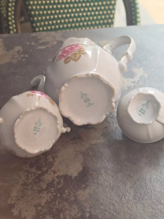 3 piezas Té Porcelana Alemana Mitterteich Bavaria