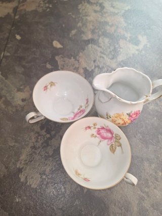 3 piezas Té Porcelana Alemana Mitterteich Bavaria