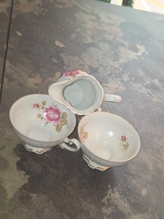 3 piezas Té Porcelana Alemana Mitterteich Bavaria
