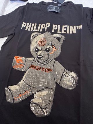 T-shirt Philipp Plein nera con orsetto Taglia M