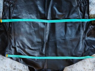 Chaqueta de piel italiana con cierres fireman