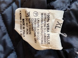 Chaqueta de piel italiana con cierres fireman
