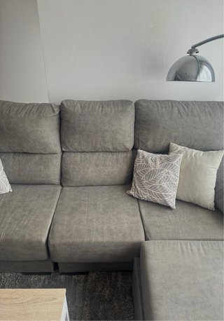 Sofá de 4 plazas gris