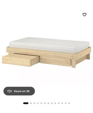 Cama IKEA GLAMBERGET + Colchón