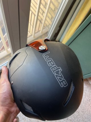 Casco esquí Wed'ze negro con visera naranja