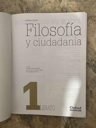 Filosofía y ciudadanía, 1 Bachillerato materia ...