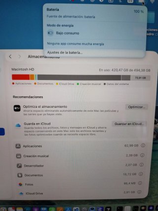 MacBook Air M1 13 8GB 512GB Plata/Gris Espacial