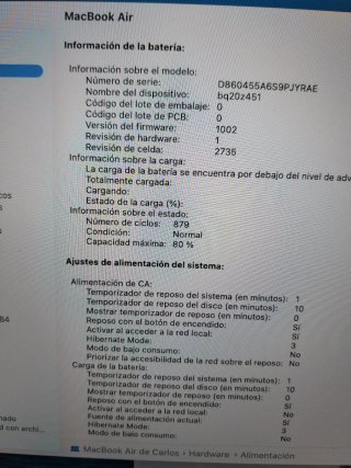 MacBook Air M1 13 8GB 512GB Plata/Gris Espacial
