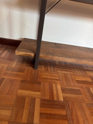 Estantería Madera y Metal Negra/Marrón